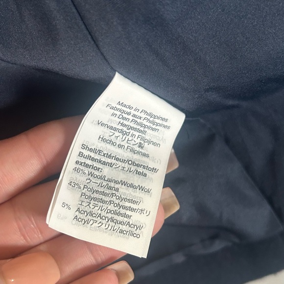 J. Crew mercantile wool navy blue faux fur hooded coat - Picture 4 of 13